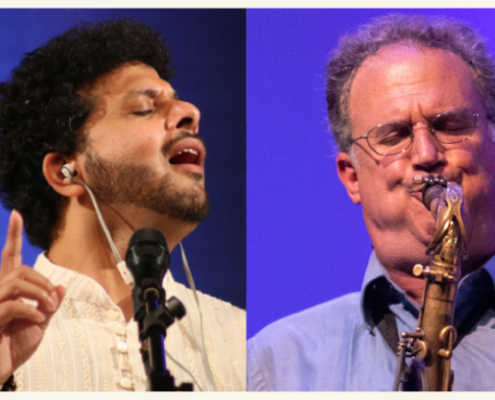 Don't miss the captivating Indian Jazz Journey at Stanford Jazz Festival! Join renowned vocalist Mahesh Kale and jazz saxophonist George Brooks on Sunday, June 23, 2024, at Stanford University campus, for a mesmerizing blend of ragas and rhythms from Indian classical music with soulful jazz improvisation.